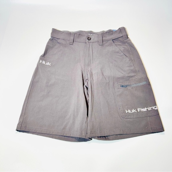 Huk shorts Below the knee 10.5 Fishing shorts quick dry stretchy men size 30 - Picture 1 of 10